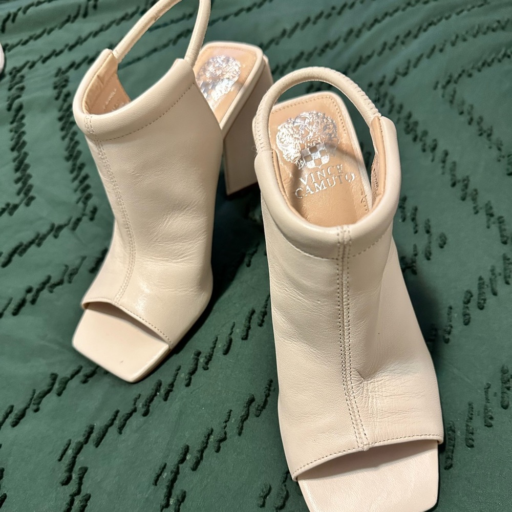 Vince Camuto cream mules